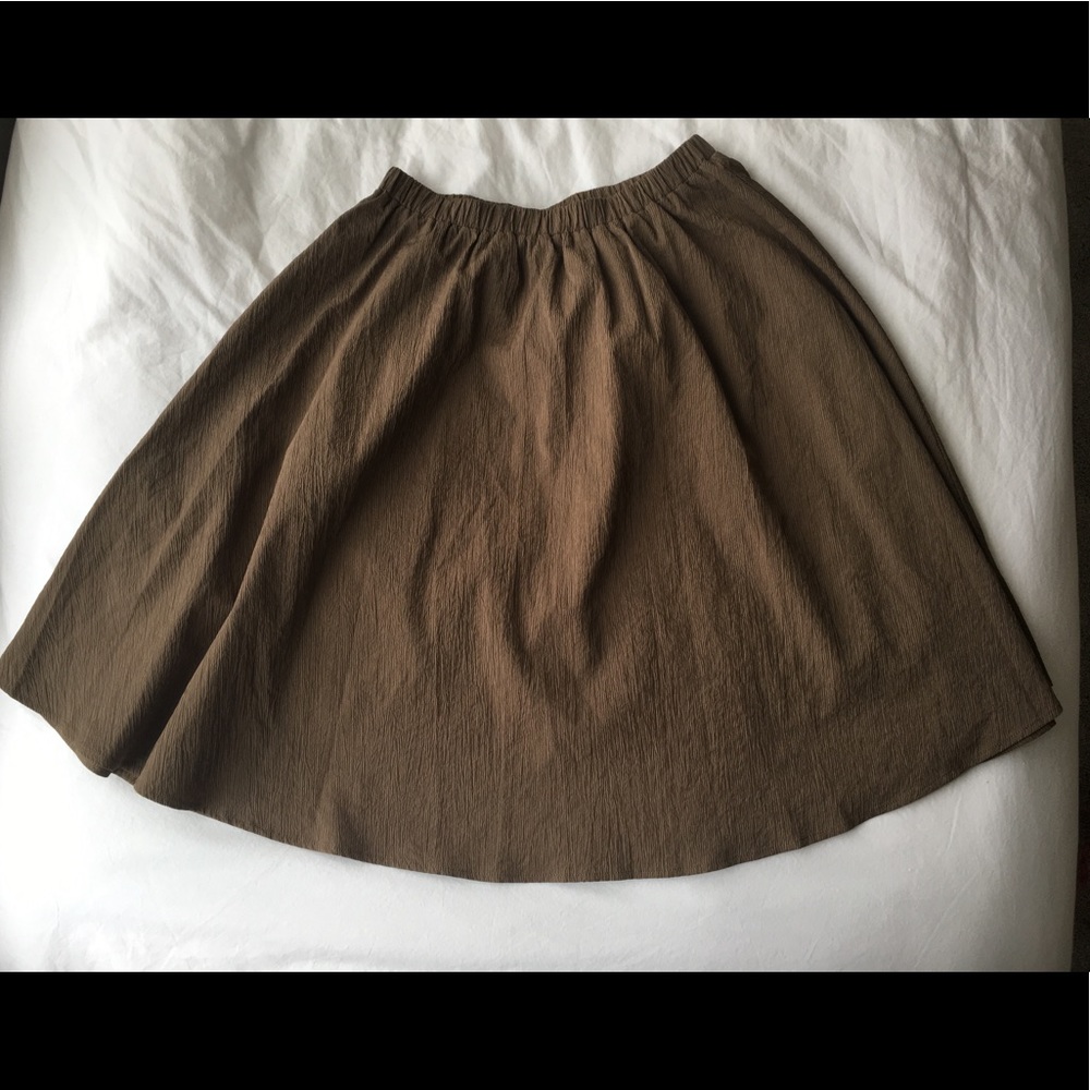 Ava and Lu Brown Circle Skirt
